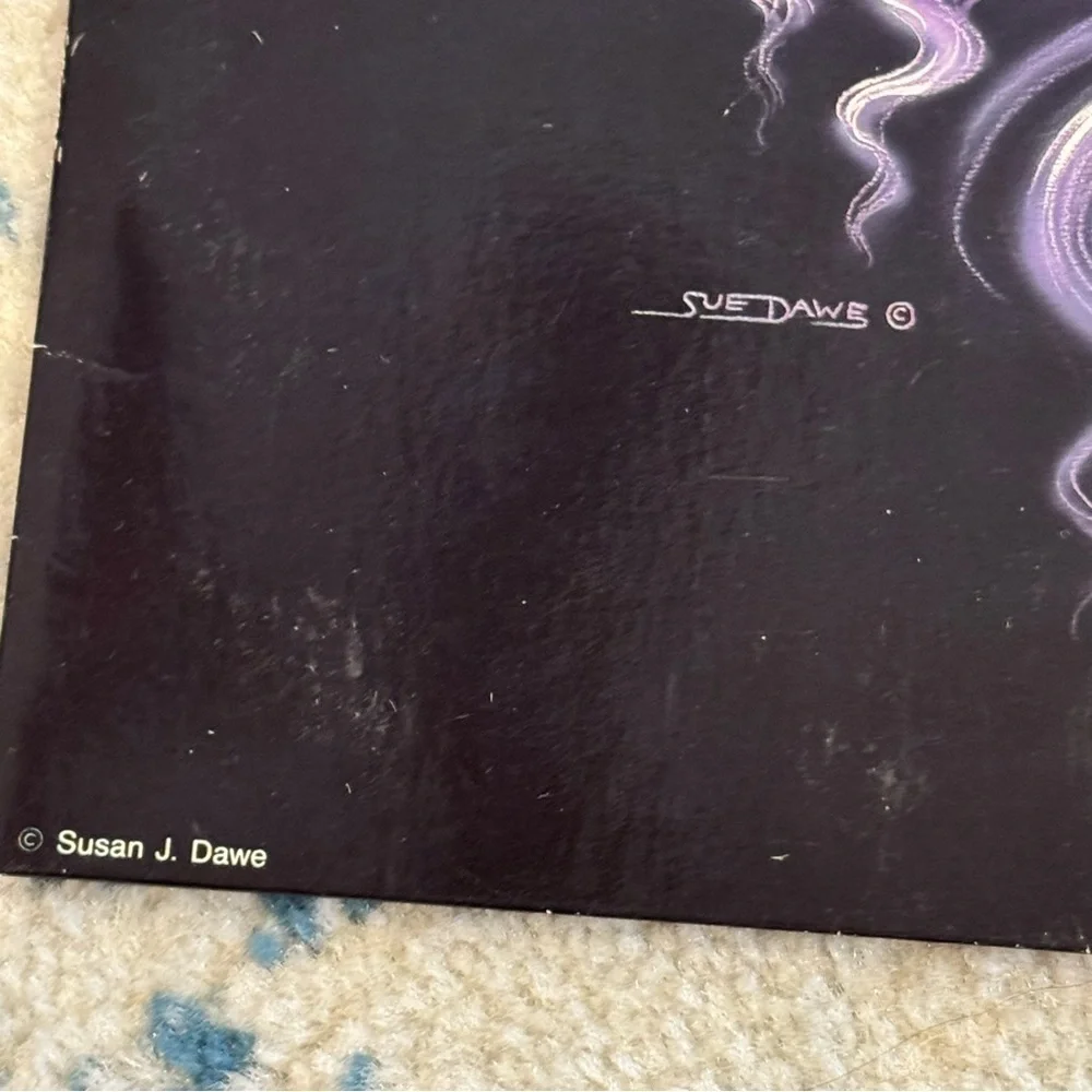 Vintage 80's Susan Sue Dawe Unicorn Portfolio Notebook Binder Folder Made USA
